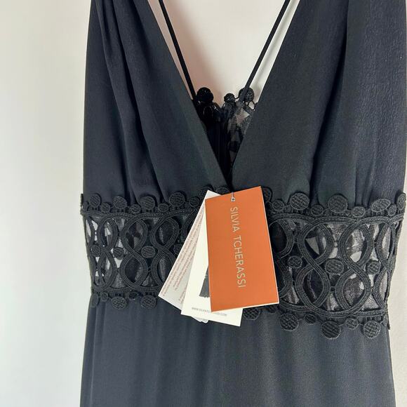 NWT Silvia Tcherassi Annabella Lace Maxi Dress in Black, Sz S - Picture 7 of 12